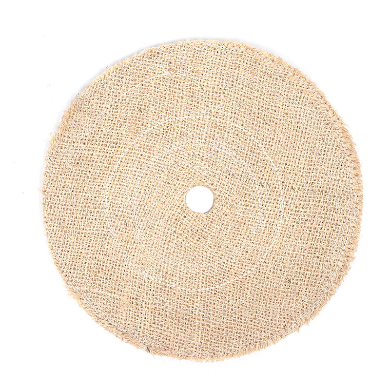 Roată de sisal pur plat negru alb