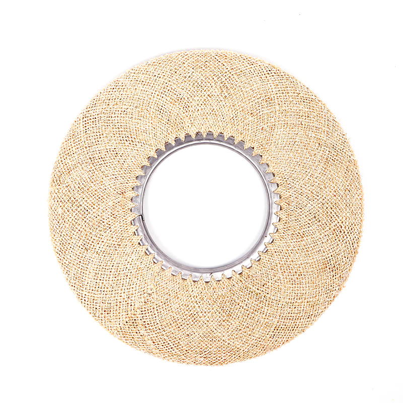 Roată de sisal plată albă